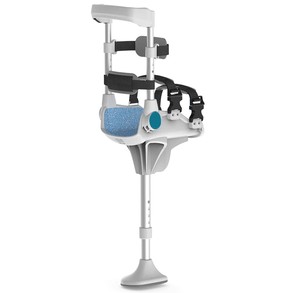 ETELIN Hands Free Crutch Pain Free Knee Crutch, Adjustable Walking Aids Leg Knee Mobility Support For Disability Elderly Injury Ankle Fracture, Alternative To Crutches (Size : Right)