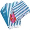 100 Candy Stripe Bags, Recyclable Light Blue Striped Sweet Bags Sweets Candies Cookies Wedding Buffet, Paper Sweet Bags For Cake Party Gift Shop, 5" x 7" view 1