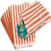 100 Candy Stripe Bags, Recyclable Orange Striped Sweet Bags Sweets Candies Cookies Wedding Buffet, Paper Sweet Bags For Cake Party Gift Shop, 5" x 7" view 1