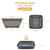 2.4 Gal(9L) Collapsible Dish Pans for Washing Dishes, Space Saving Multiuse Foldable Sink Tub, Kitchen Storage Tray for Outdoor Camping, Vegetable Washing, RV (Black) view 3