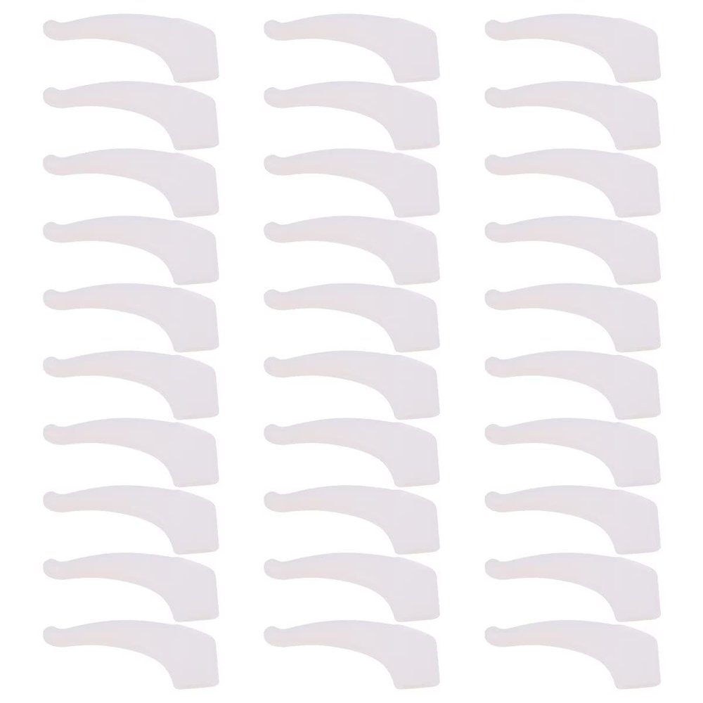 15 Pairs Eyeglasses Ear Grips Anti-Slip Elastic Comfort Glasses Retainers Anti-Slip Glasses Protector White