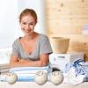 Teahutty 12-Pack Wool Dryer Balls, Reusable Natural Fabric Softeners Reduces Clothing Wrinkles and Saves Drying Time Laundry Balls for Dryer view 4