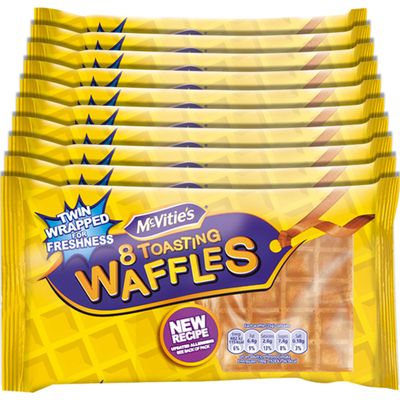 McVitie's Toasting Waffles, 8 Waffles (Pack of 10)