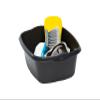 (  ) 39 Cm High Grade Plastic Washing Up Bowl 12 Litre Rectangular Bowl Kitchen Basin Sink Tidy Organiser (Midnight Black (Dark Grey)) view 3