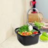 (  ) 39 Cm High Grade Plastic Washing Up Bowl 12 Litre Rectangular Bowl Kitchen Basin Sink Tidy Organiser (Midnight Black (Dark Grey)) view 4