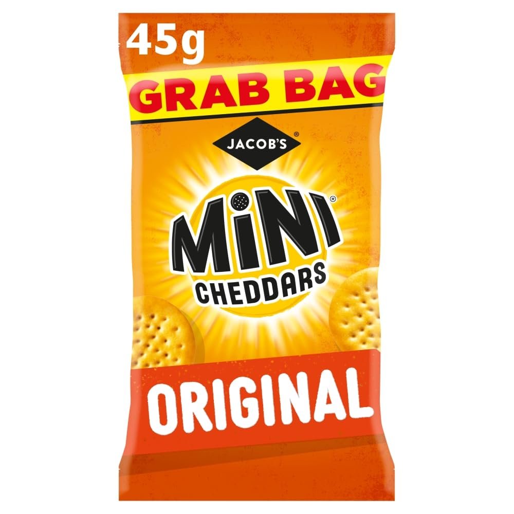 JACOB'S Mini Cheddars Original Grab Bag, 45 g (Pack of 30)