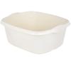(  ) 39 Cm High Grade Plastic Washing Up Bowl 12 Litre Rectangular Bowl Kitchen Basin Sink Tidy Organiser (Soft Cream) view 2
