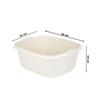 (  ) 39 Cm High Grade Plastic Washing Up Bowl 12 Litre Rectangular Bowl Kitchen Basin Sink Tidy Organiser (Soft Cream) view 3