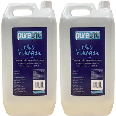 Puregro White Vinegar, 5 Litres (Pack of 2)