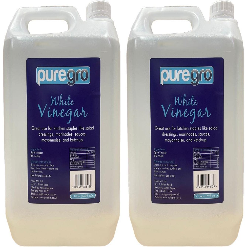 Puregro White Vinegar, 5 Litres (Pack of 2)