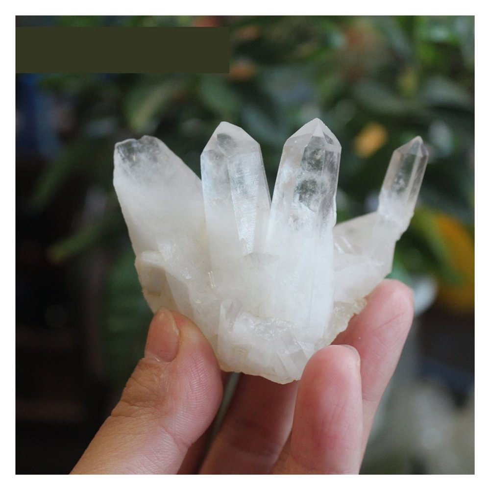 Kigauru Natural crystal rough 1pcs Natural stone white crystal clear quartz Crystal Cluster Energy ornaments White quartz cluster Crystal Mineral Specimen (Size : 20-40g)