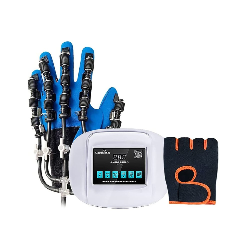 MJZYP Stroke Hemiplegia Hand Function Recovery Finger Trainer, Electric Finger Hand Training Device, for Training Finger Flexion Correction lefthand,Medium