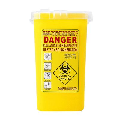 Wzxhew Biohazard Sharps Container Red Disposal Needle Container Housekeeping & Organizers Zippered Bags for Storage (Yellow, One Size)