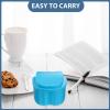Ciieeo Light Hanging Net Storage Case for Dentures Convenient Cleaning Container for Elders and Toddlers for Travel view 3