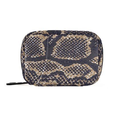 Texture Crocodile Snake Travel Pill Container Medication Organizer Bag Portable Pill Case for Purse Weekly Pill Box Home and Travel Storage