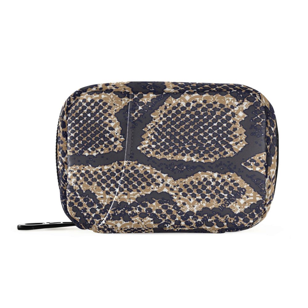 Texture Crocodile Snake Travel Pill Container Medication Organizer Bag Portable Pill Case for Purse Weekly Pill Box Home and Travel Storage