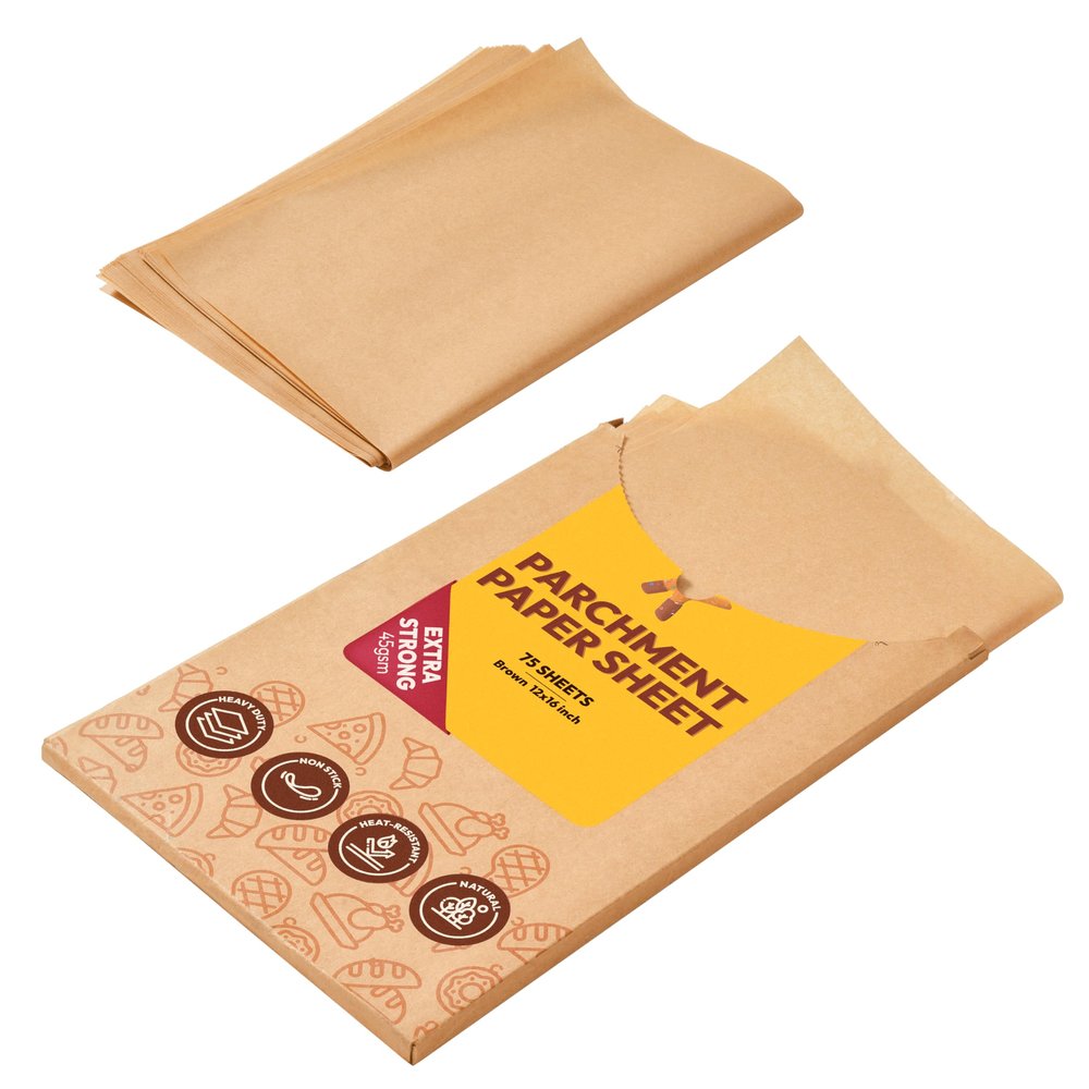 Katbite 75 PCS Baking Paper Parchment Paper Sheets 30x40 cm Unbleached