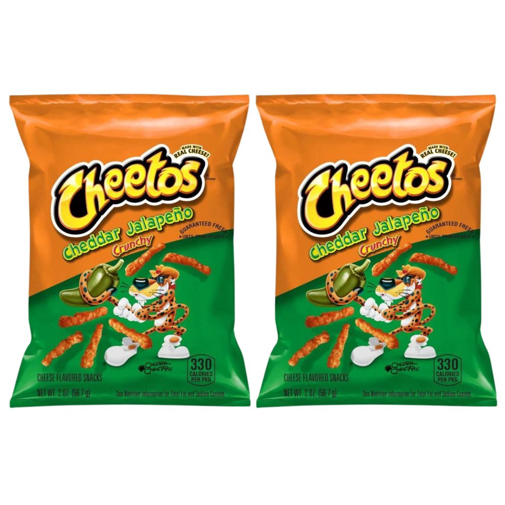 Her Flavour Cheetos Jalapeno Cheese Cheddar Snack 8.5oz (226.8g) | American Snacks | Crisps | One Chip Challenge | US Import | Gluten Free | Pack of 2
