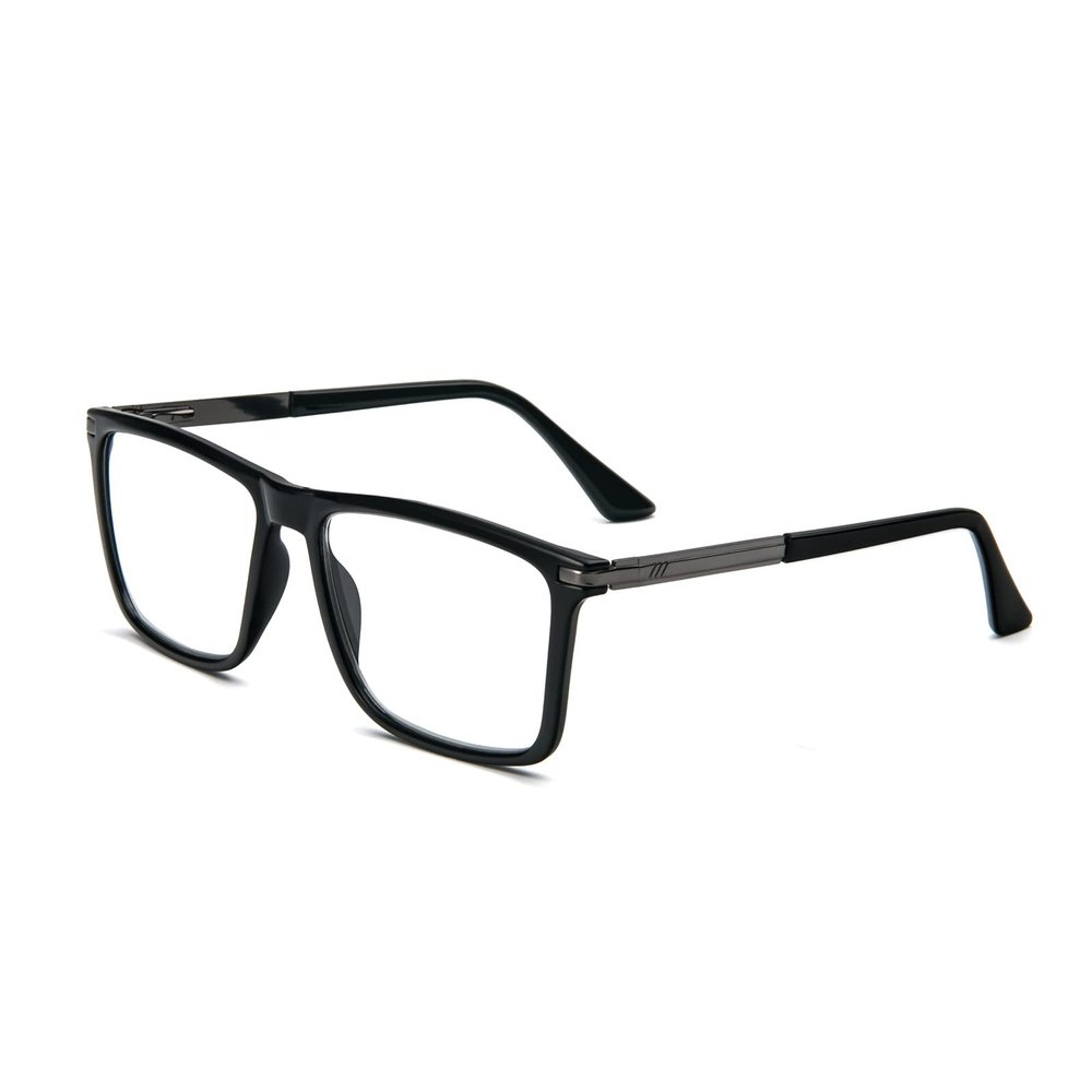 KoKoBin Reading Glasses Anti-Blue Light for Men and Women Blue Light Filter Computer Reading Aid Spring Hinge Metal Full Screen Glasses, black