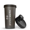 Protein Works - Sleakster Shaker | Durable & Leak Proof | Smoked Black | 700ml view 2