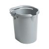 16L 16 Litre Silver Mop Bucket Cleaning Bucket Removeable Wringer with Easy Grip Carry Handle. view 2