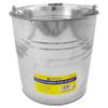 15L Galvanised Steel Bucket - With Wooden Carry Handle, Water Coal Multi Purpose | Indoor & Outdoor Use, Strong & Durable, Storage Pot | Household Organiser view 1