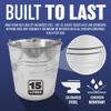15L Galvanised Steel Bucket - With Wooden Carry Handle, Water Coal Multi Purpose | Indoor & Outdoor Use, Strong & Durable, Storage Pot | Household Organiser view 3