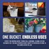 15L Galvanised Steel Bucket - With Wooden Carry Handle, Water Coal Multi Purpose | Indoor & Outdoor Use, Strong & Durable, Storage Pot | Household Organiser view 4