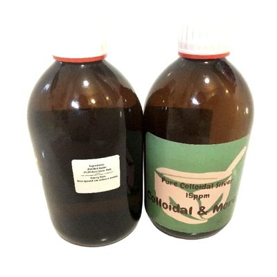 Colloidal&More ~ 100% Natural ~ Pure Colloidal Silver ~ 15ppm ~ 500ml Sealed Amber Glass Bottle