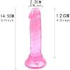 6 Inch Pink Soft Leisure Product with Suction Cup Easy to Clean view 2