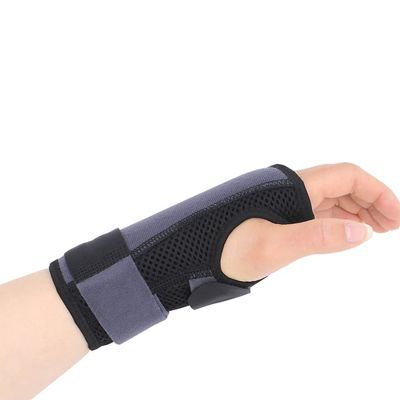 1Pcs Adjustable Wrist Fitted Stabilizer Splint Carpal Tunnel Hand Compression Support Wrap For Wrist Injuries Pain Relief,Grey Left,S