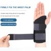 1Pcs Adjustable Wrist Fitted Stabilizer Splint Carpal Tunnel Hand Compression Support Wrap For Wrist Injuries Pain Relief,Grey Left,S view 3