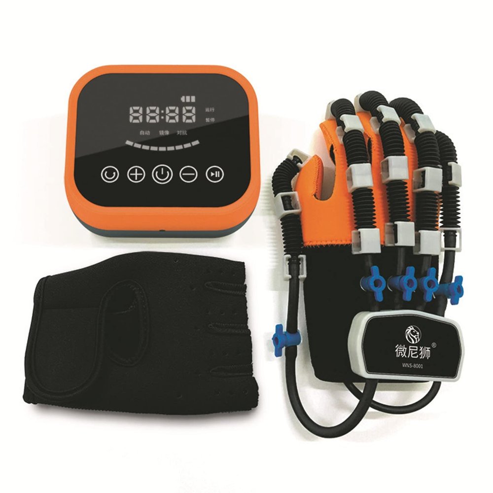 MJZYP Rehabilitation Robot Gloves, Finger Straightening Brace Guard Protector, Patients with Hand Dysfunction to Conduct Independent Rehabilitation Training righthand,Medium