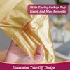 4 Gallon 180pcs Small Gold Trash Bags Strong Golden Garbage Bags, Bathroom Trash Can Bin Liners, Gold Plastic Bags for Home Office, Waste Basket Liner, Fit 12-15 Liter, 3,3.5,4,4.5 GalGolden 180 view 3