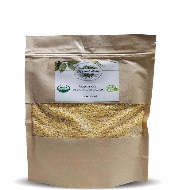 Organic Yellow Moong dal - Yellow Lentils-Moong Mogar-100% Natural, Raw and GMO FREE 1kg