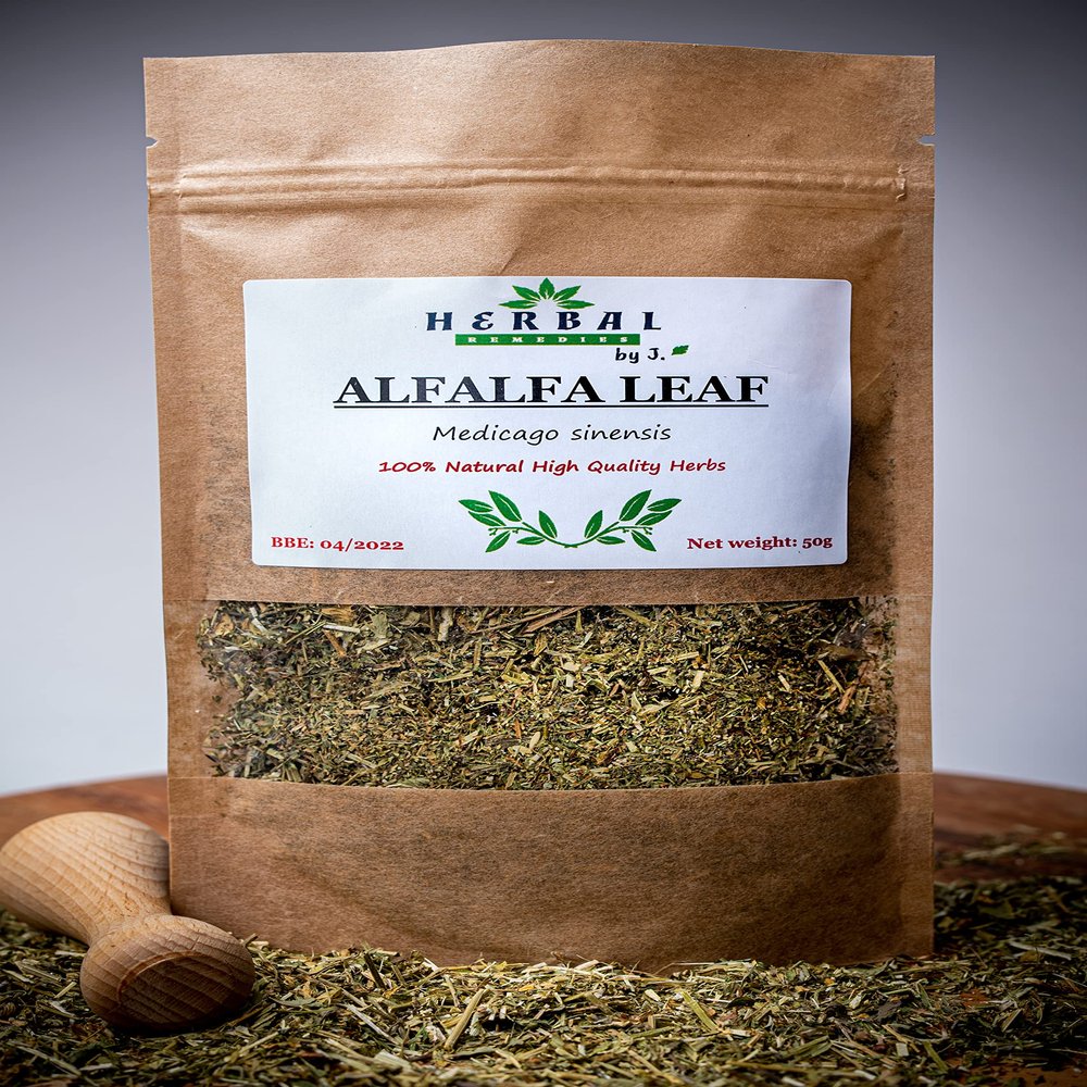 Alfalfa Tea Lucerne Dried Herb 50g - Herbal Remedies by J.