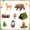 10 PCS Camping Cake Decorations Camping Carrot Cake Topper Camping Cake Topper Camping Birthday Party Supplies view 2