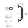 12 Inch Black Shower Grab Bar w/Anti Slip Rubber Grip, Munzong 2 Pack Stainless Steel Bathroom Grab Bar, Bathroom Balance Bar,Safety Handrail Support,Handicap Injury Elderly Senior Assist Bath Handle view 2