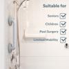 Blue Canyon Epsom ABS White Grab Bar  ABS Grab Bars for Bathtubs & Shower, Bathroom ABS Grab Bars for Seniors, Grab Rail, Hand Rail, Stainless Steel Grab Rails for Outdoor & Indoor 12 view 4