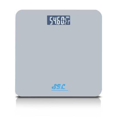 Professional Ultra Thin Tempered Glass Digital Personal Scale with LCD Display Max 150kg (Grey)