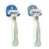 kwmobile 2X Razor Holder with Suction Cup - Self-Adhesive Shaver Wall Mount - Bathroom Organizer for Glass and Tiles - Blue/Light Blue view 1
