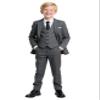 Almighty Magic Boy's Formal Suits 5 Pieces Slim Fit Suit Set Dresswear Ring Bearer Outfit Dark Gray view 1