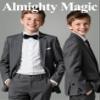 Almighty Magic Boy's Formal Suits 5 Pieces Slim Fit Suit Set Dresswear Ring Bearer Outfit Dark Gray view 2