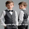 Almighty Magic Boy's Formal Suits 5 Pieces Slim Fit Suit Set Dresswear Ring Bearer Outfit Dark Gray view 4