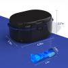 Denture Bath Box and Denture Brush Denture&Retainer Set, Denture Case with Mirror (Black) view 2