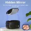 Denture Bath Box and Denture Brush Denture&Retainer Set, Denture Case with Mirror (Black) view 4