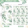 100 Pcs Eucalyptus Napkins 3 Ply Disposable Eucalyptus Leaf Paper Green Leaves Guest Towels Cocktail Napkins Greenery Paper Napkins for Home Party Birthday Baby Shower (8 x 4.3 Inch Folded) view 2