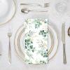 100 Pcs Eucalyptus Napkins 3 Ply Disposable Eucalyptus Leaf Paper Green Leaves Guest Towels Cocktail Napkins Greenery Paper Napkins for Home Party Birthday Baby Shower (8 x 4.3 Inch Folded) view 4