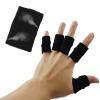 10 PCS Finger Sleeves, Thumb Splint Brace Elastic Finger Support Brace Protector Tape Breathable for Pain Relief Arthritis Trigger Basketball Baseball Compression Protector, Black view 4