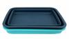 SAMMART 8L Set of 2 Collapsible Tub - Foldable Dish Tub - Portable Washing Basin - Space Saving Plastic Washtub (Turquoise Blue + Leaf Blue) view 2